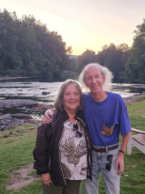 Kitty and Bart by the Farmington River