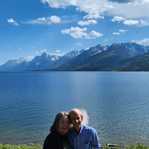 Kitty and Bart with the Tetons