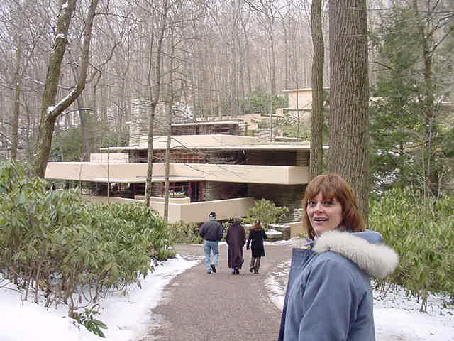 on the way to the house (and a stranger smiles into the camera)