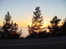 Sunset View from the Coast Gallery across Highway 1