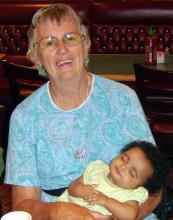 Marlys and Syriana Johnson, her sister Karen's great grandchild