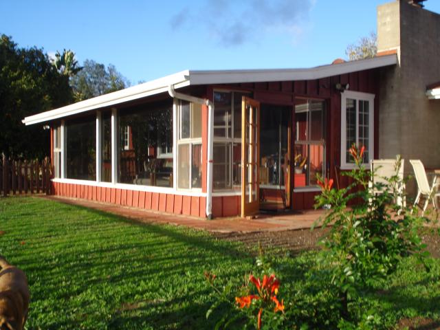 Entrance to fenced backyard