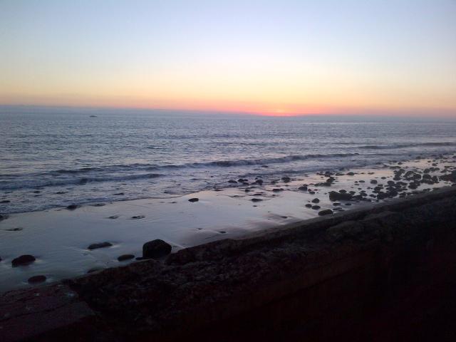 Over the sea wall at Emma Wood Beach, Ventura, CA