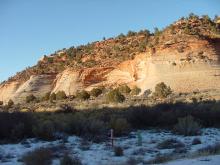 The entrance to angel canyon where best friends is located