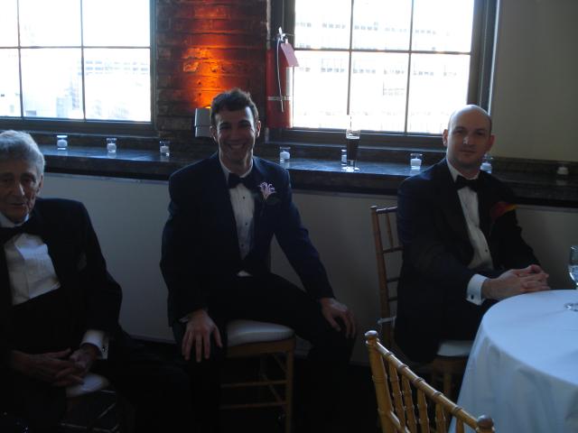 groomsmen Jason Feldman and Kevin Bathurst (brother of bride)